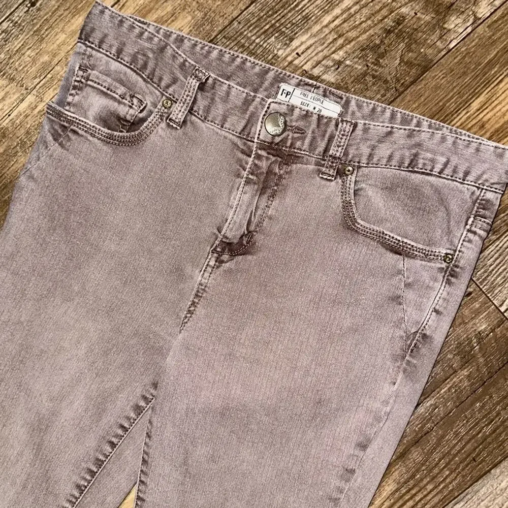 Free People Brown Skinny Jeans Size 28